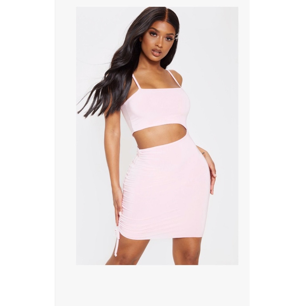Pink cut out dress